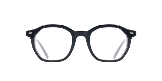 Miles Jet Black AcetatEyeglass Frames von B24, Vorderansicht