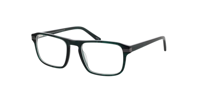 Torrance Groen hoorn  &  gunmetal AcetaatEyeglass Frames van B24, Hoekweergave