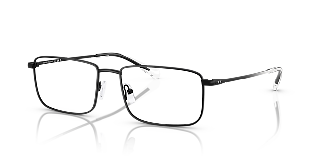 AX1069 Matt Schwarz MetallEyeglass Frames von B24, Dreiviertelansicht