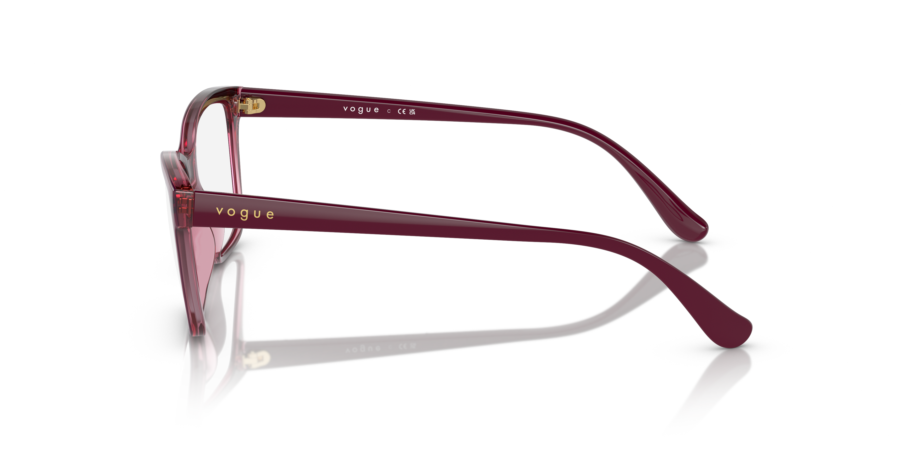 VO5420 Oben Violett & Rosa KunststoffEyeglass Frames von B24, Seitenansicht