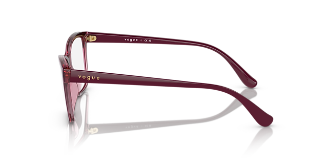 VO5420 Top violet & roze KunststofEyeglass Frames van B24, Zijaanzicht