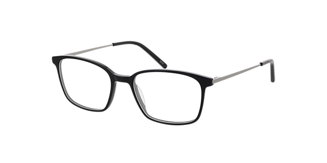 Melle Zwart & Zilver AcetaatEyeglass Frames van B24, Hoekweergave