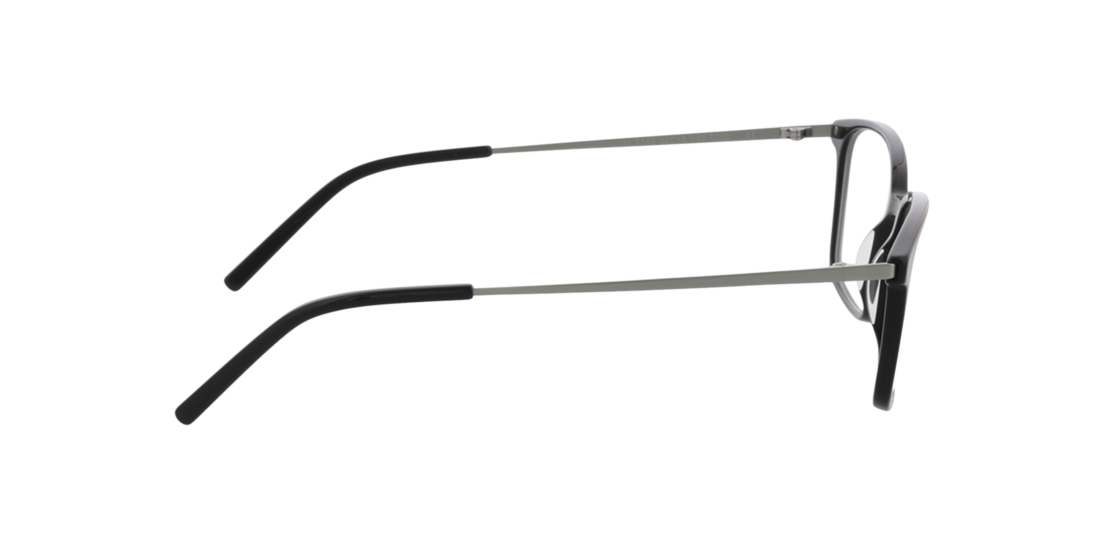 Melle Zwart & Zilver AcetaatEyeglass Frames van B24, Zijaanzicht