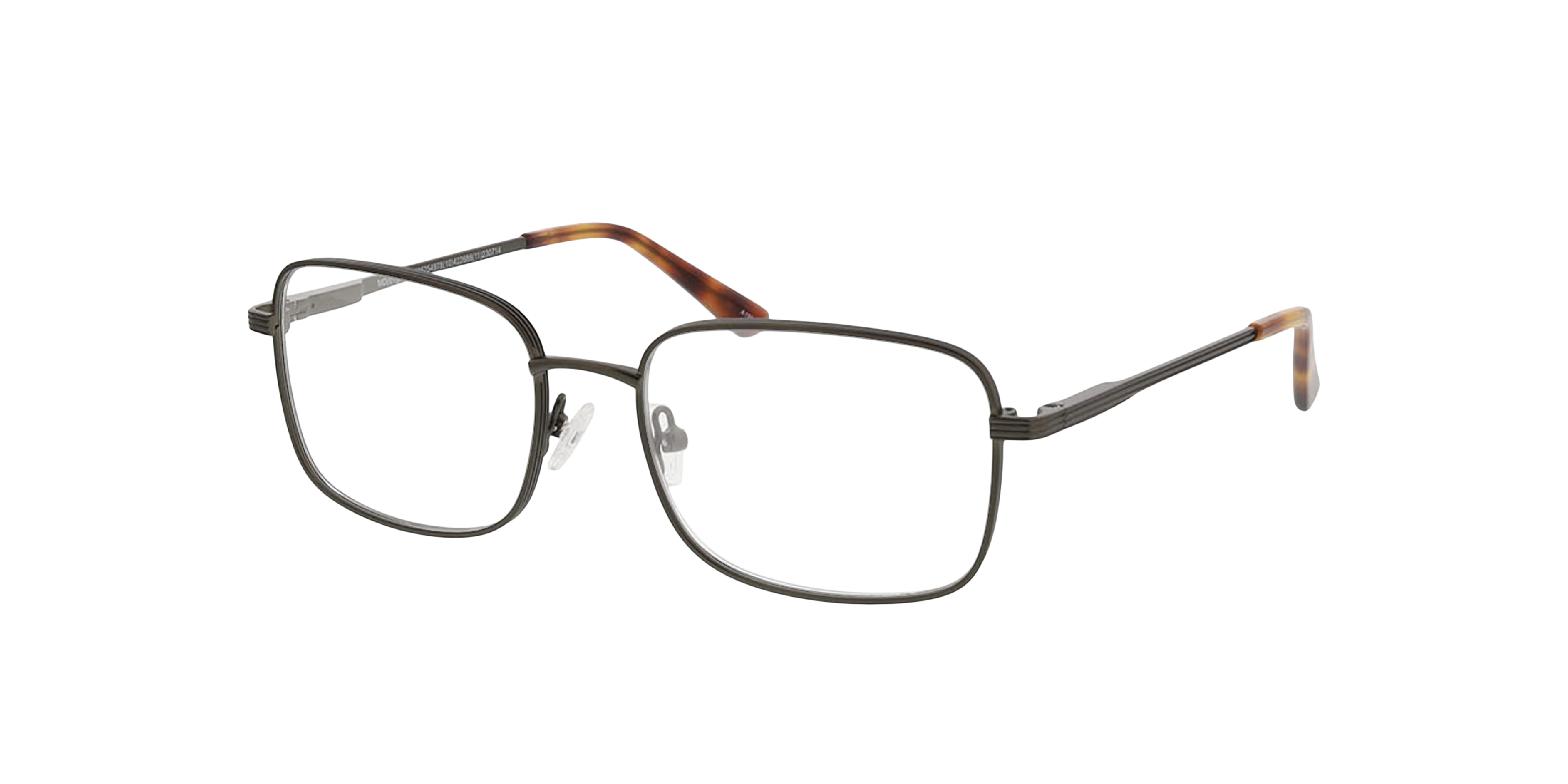 Harry Mat kaki MetaalEyeglass Frames van B24, Hoekweergave