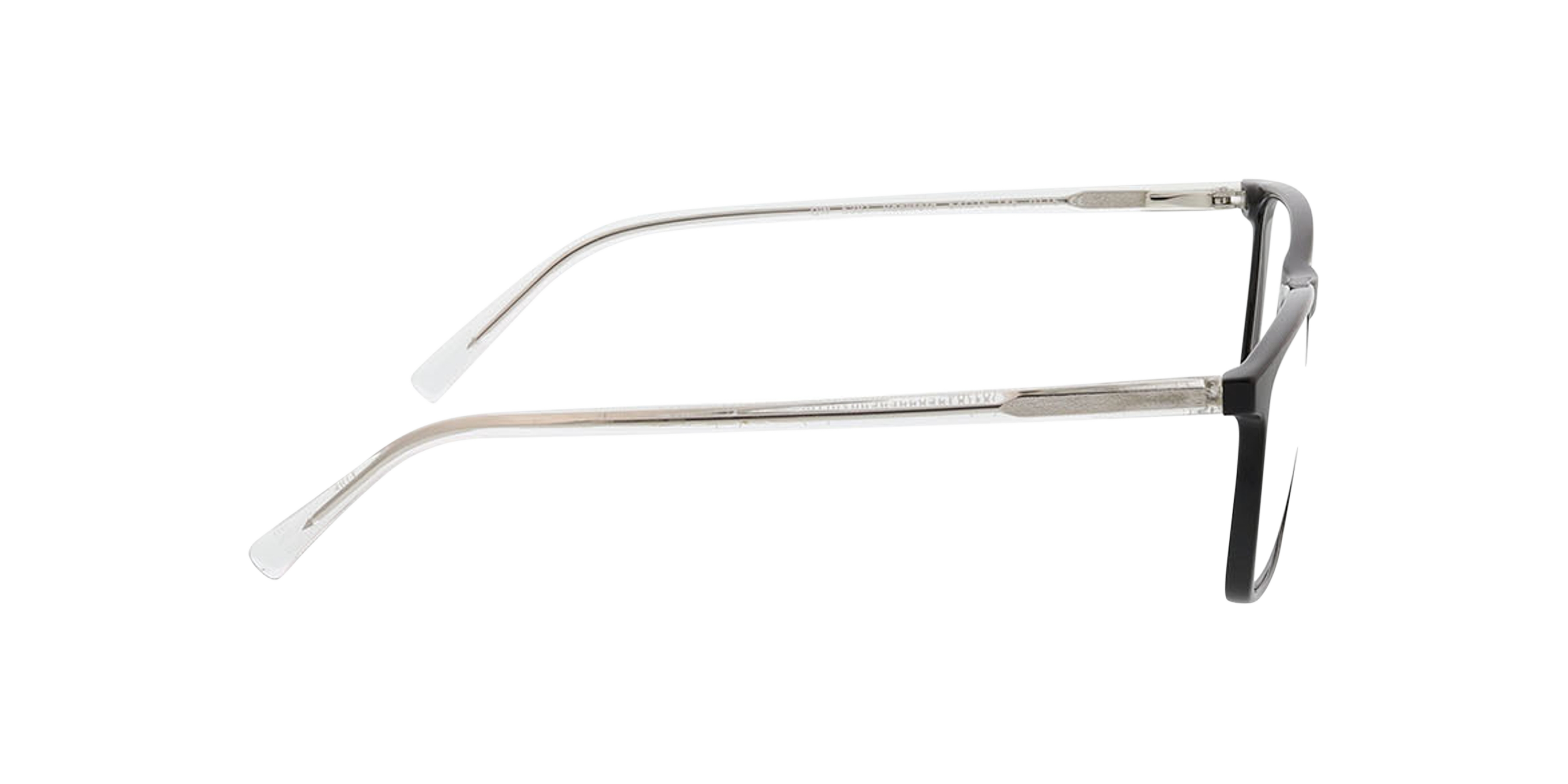 Rockford Zwart & kristal KunststofEyeglass Frames van B24, Zijaanzicht