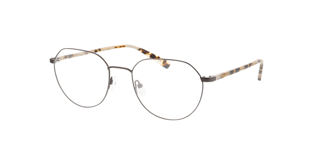 Eos Antraciet & wit Havana MetaalEyeglass Frames van B24, Hoekweergave