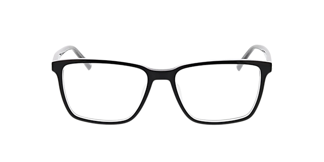 Teneriffa Trilayer Black & Crystal Grey AcetatEyeglass Frames von B24, Vorderansicht