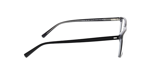 Teneriffa Trilayer Black & Crystal Grey AcetatEyeglass Frames von B24, Seitenansicht