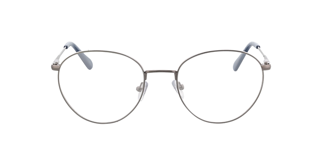 Lyon Matzilver  &  blauw MetaalEyeglass Frames van B24, Vooraanzicht