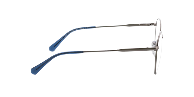 Lyon Matzilver  &  blauw MetaalEyeglass Frames van B24, Zijaanzicht