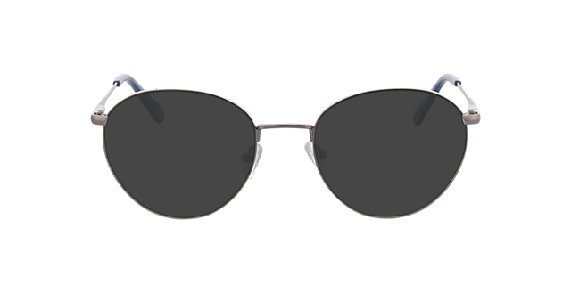 Lyon Matzilver  &  blauw MetaalEyeglass Frames van B24, met getinte lenzen