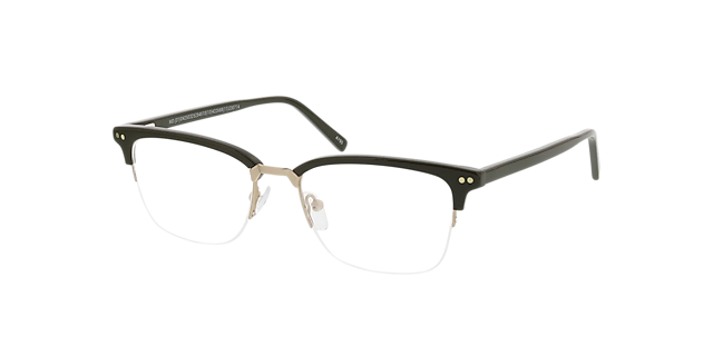Newton Khaki MetallEyeglass Frames von B24, Dreiviertelansicht