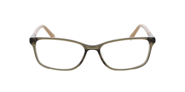 Zamora Kristal kaki & melkachtig beige AcetaatEyeglass Frames van B24, Vooraanzicht