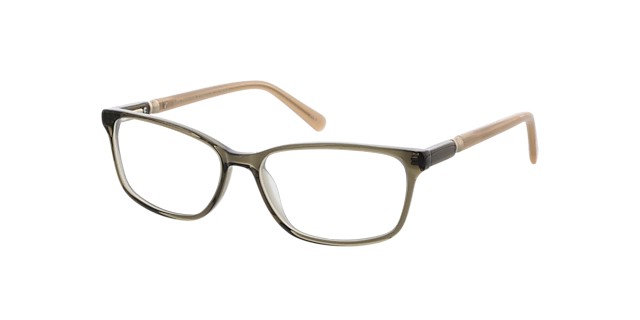 Zamora Kristal kaki & melkachtig beige AcetaatEyeglass Frames van B24, Hoekweergave