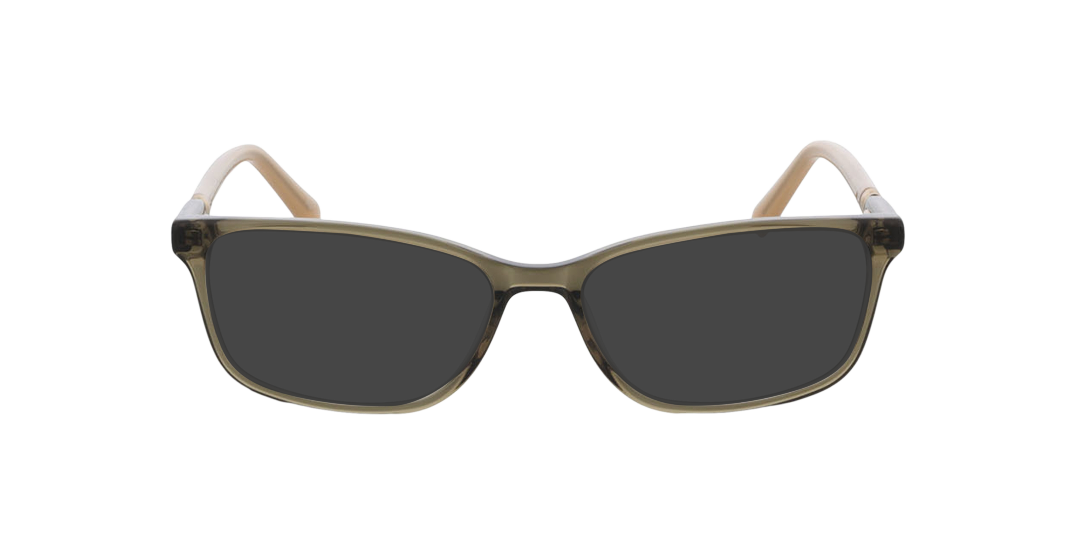 Zamora Crystal Khaki  &  Milky Beige AcetatEyeglass Frames von B24, mit getönten Gläsern