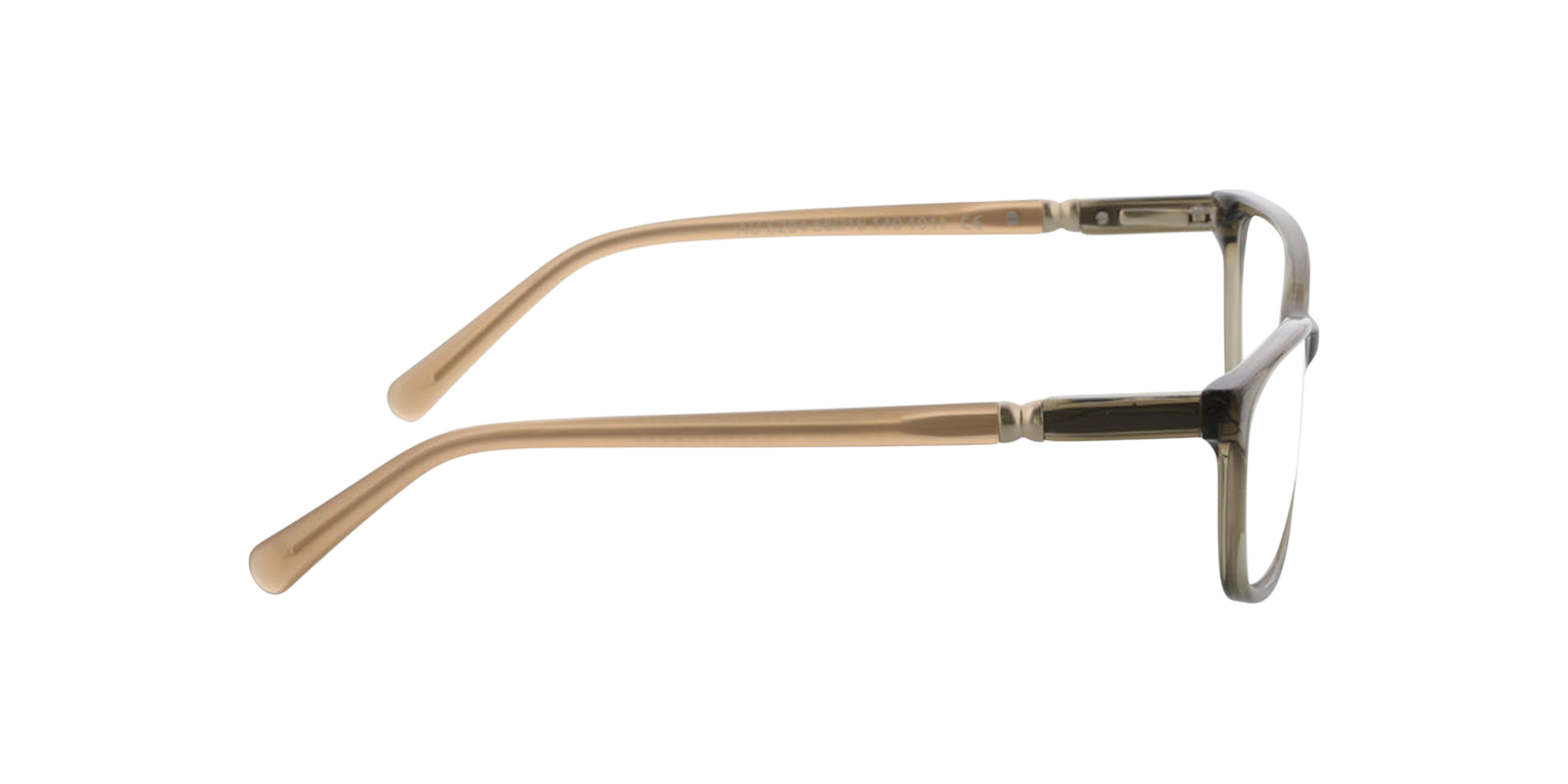 Zamora Crystal Khaki  &  Milky Beige AcetatEyeglass Frames von B24, Seitenansicht