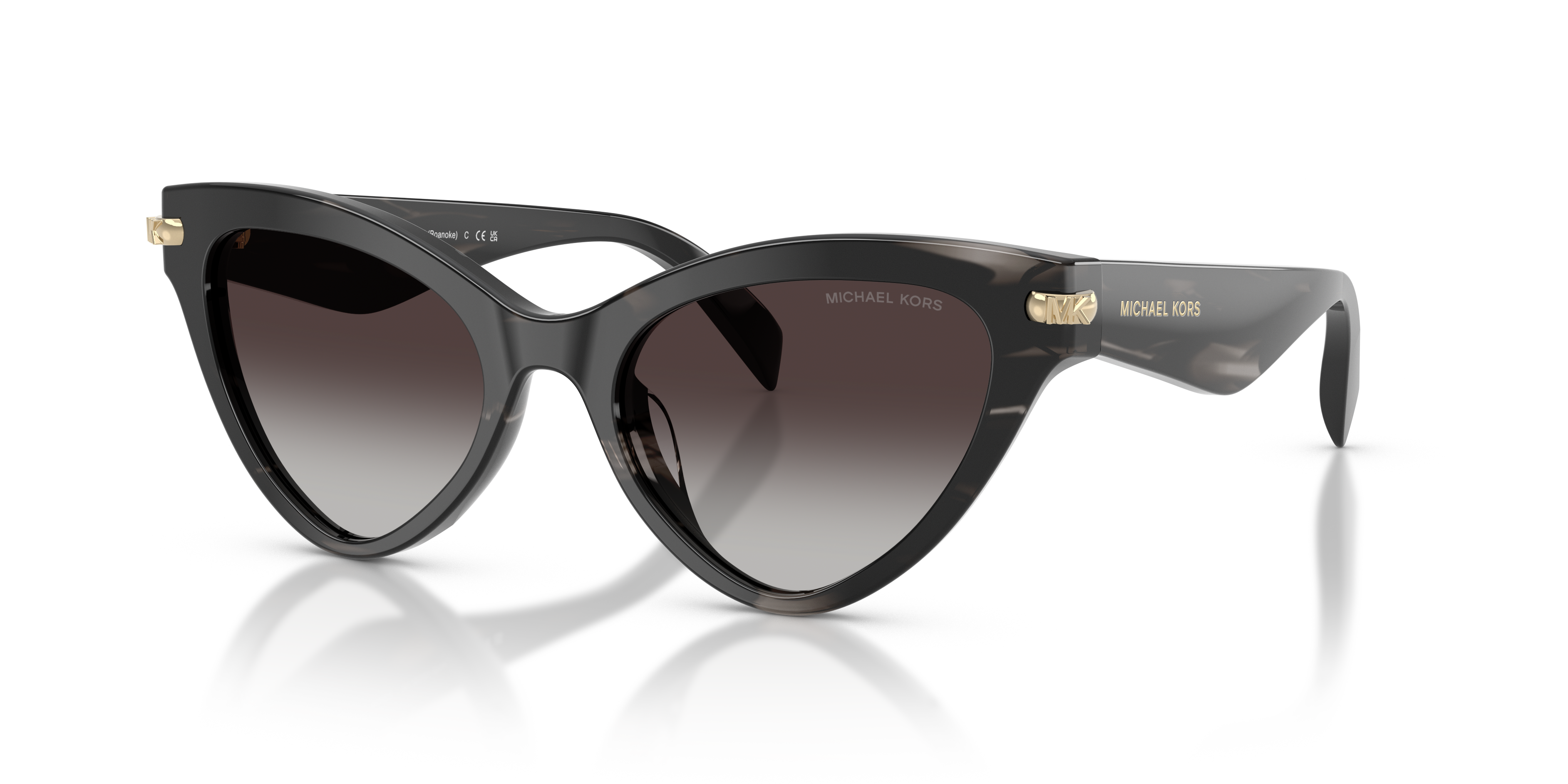 MK2259U Zwart Hoorn AcetaatSunglass Frames van B24, Hoekweergave