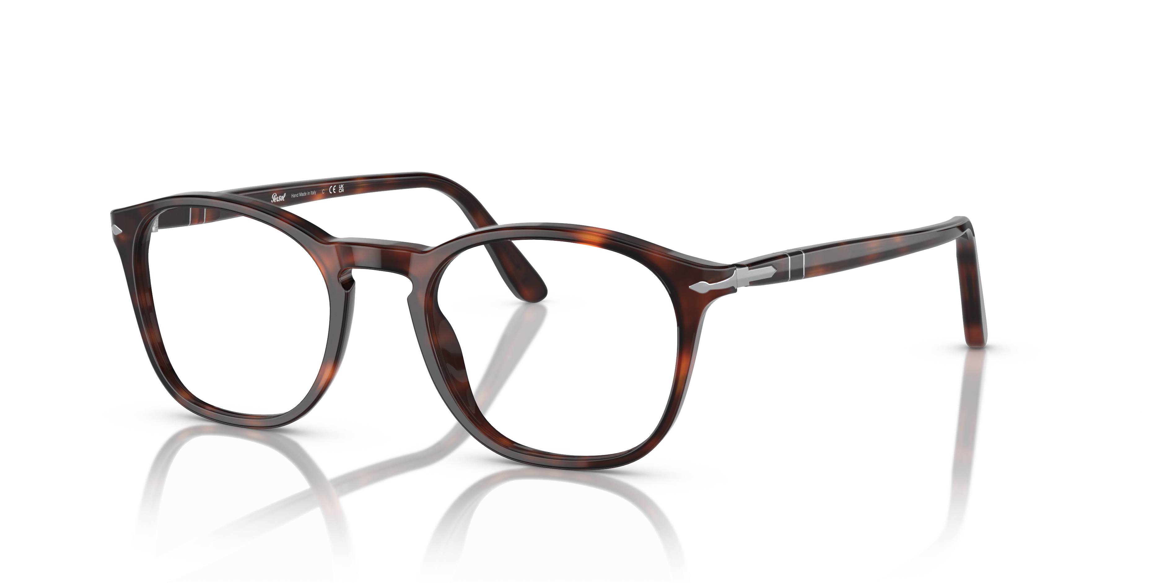 PO3007V Havana AcetatEyeglass Frames von B24, Dreiviertelansicht