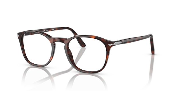 PO3007V Havana AcetaatEyeglass Frames van B24, Hoekweergave
