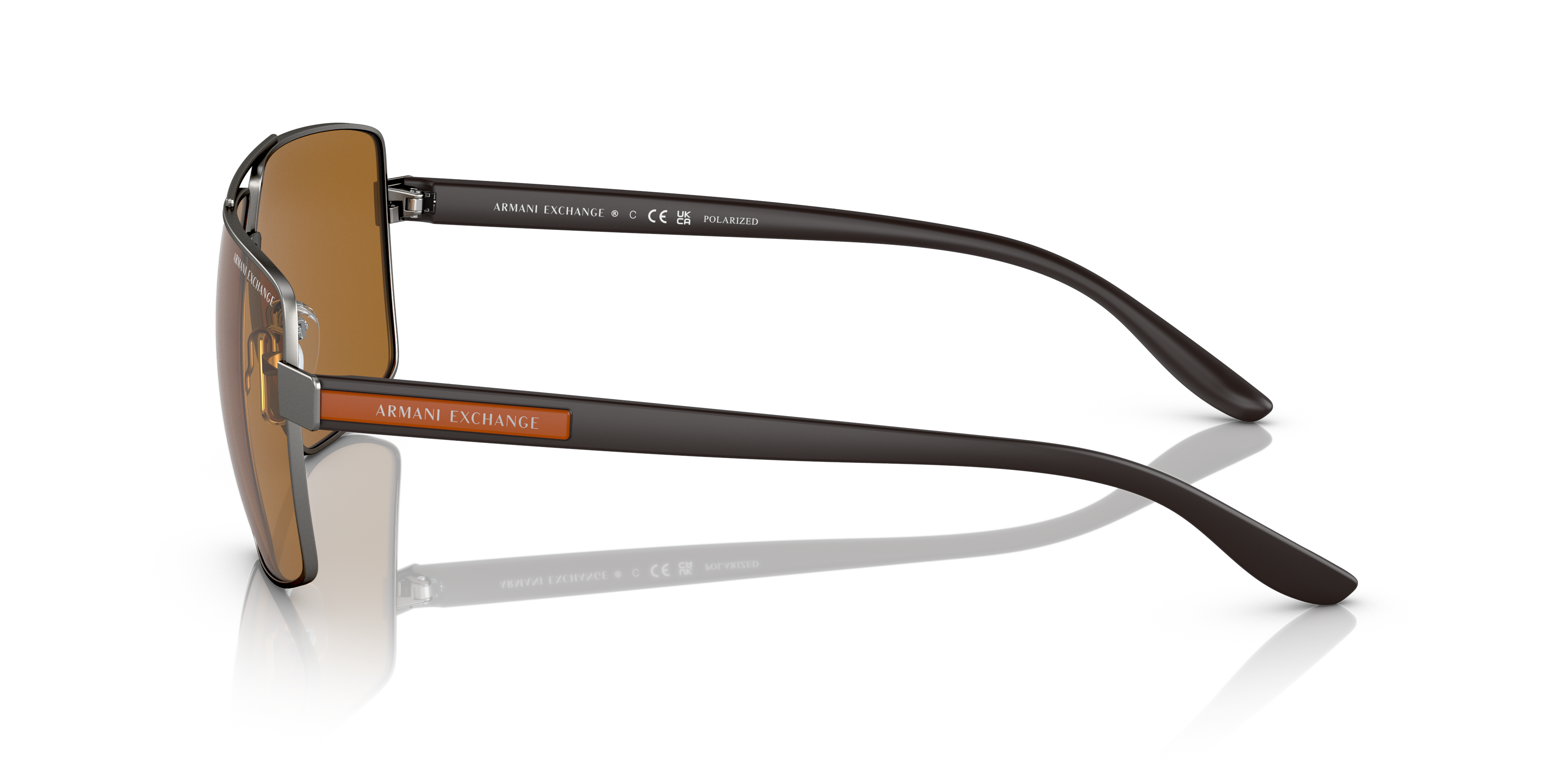 AX2037S Mat Staalgrijs MetaalSunglass Frames van B24, Zijaanzicht