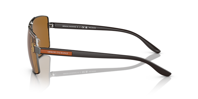 AX2037S Mat Staalgrijs MetaalSunglass Frames van B24, Zijaanzicht