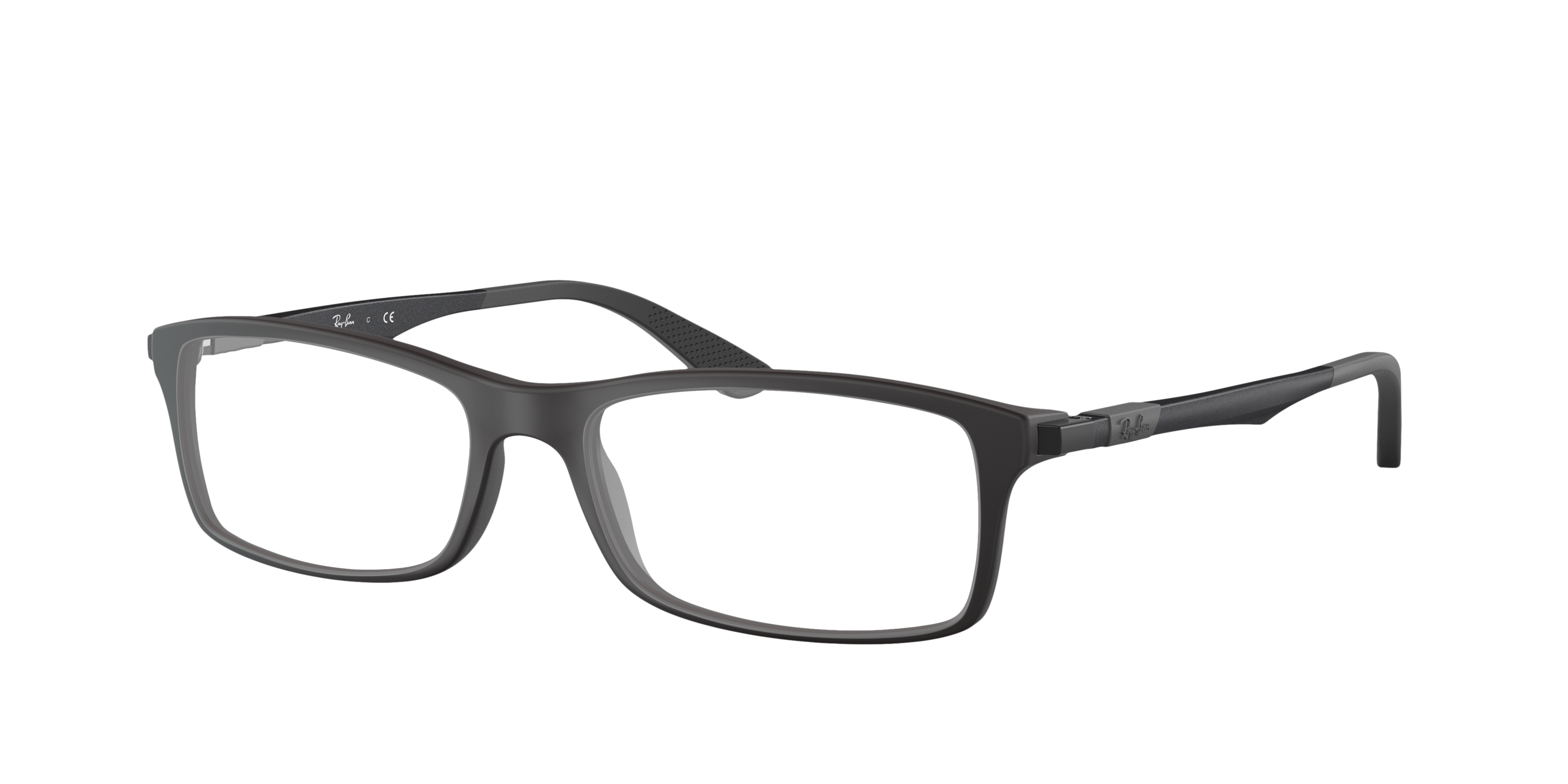 RB7017 Schwarz KunststoffEyeglass Frames von B24, Dreiviertelansicht