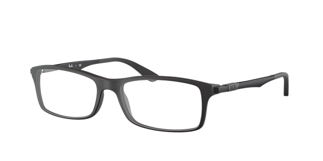 RB7017 Zwart KunststofEyeglass Frames van B24, Hoekweergave