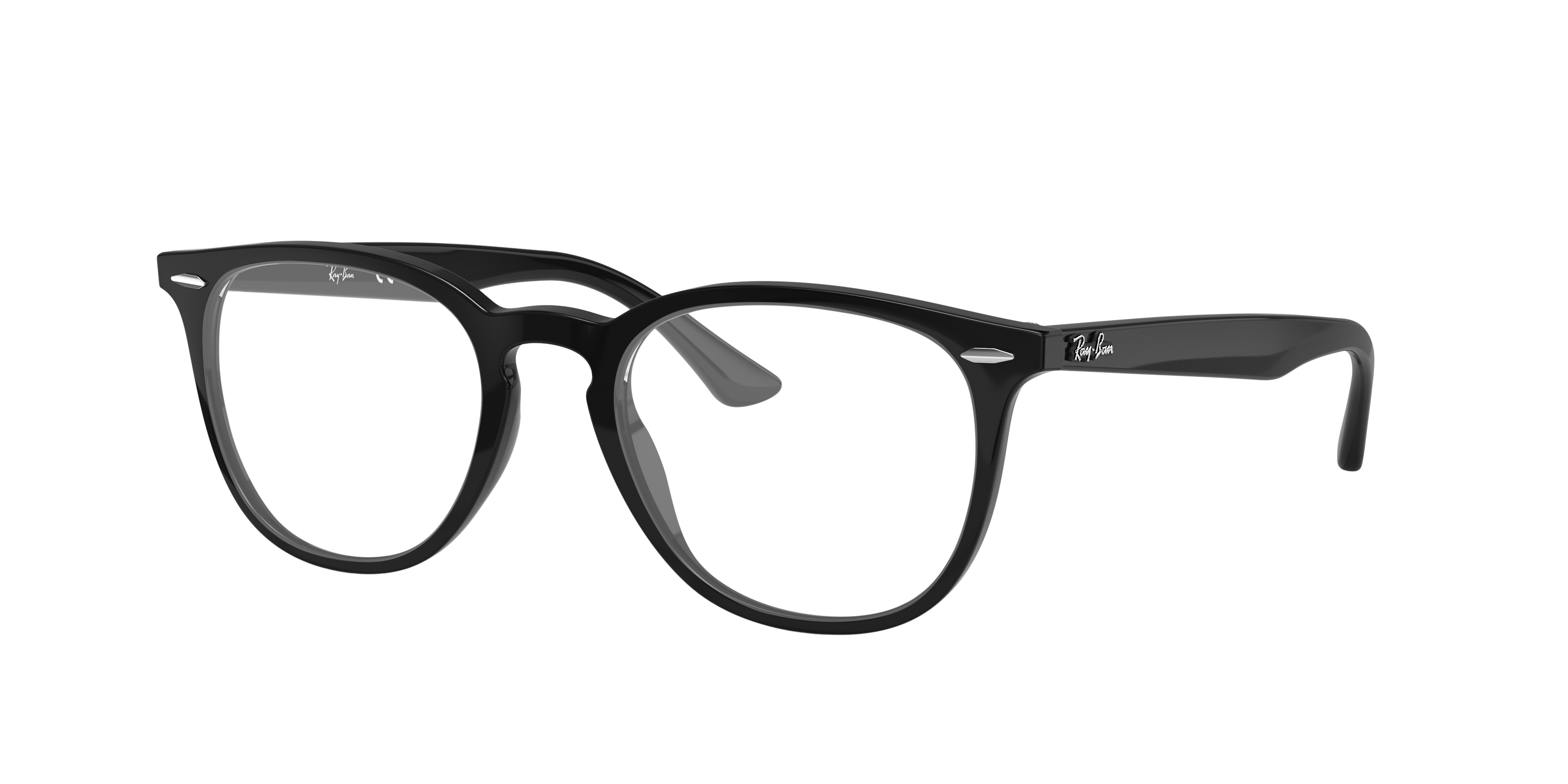 RB7159 Zwart KunststofEyeglass Frames van B24, Hoekweergave