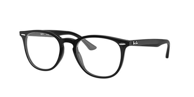 RB7159 Zwart KunststofEyeglass Frames van B24, Hoekweergave