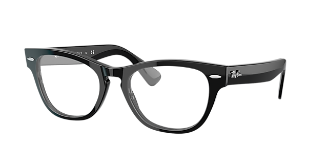 RB2201V Schwarz AcetatEyeglass Frames von B24, Dreiviertelansicht