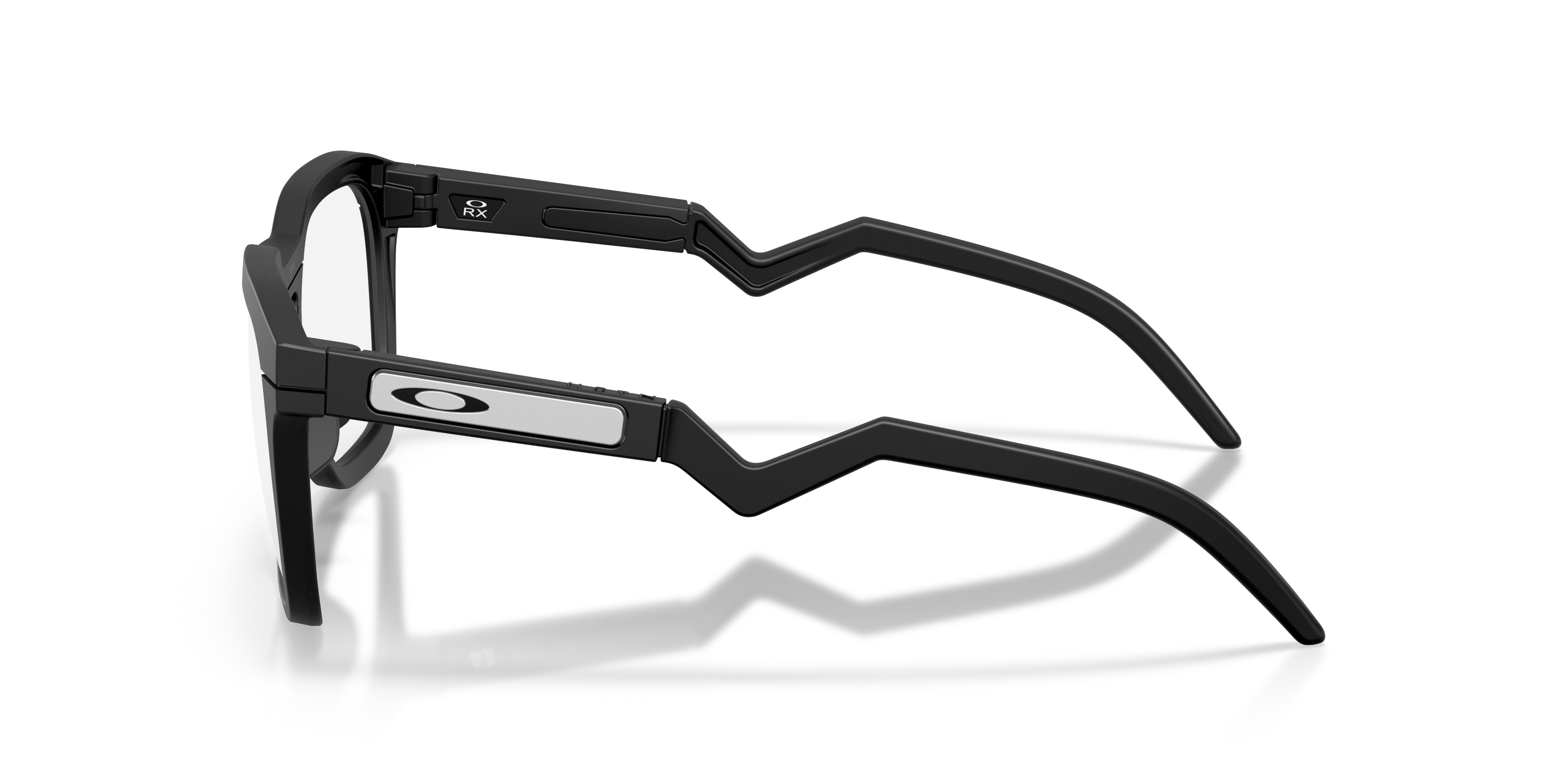 HSTN SQ Schwarz satiniert KunststoffEyeglass Frames von B24, Seitenansicht