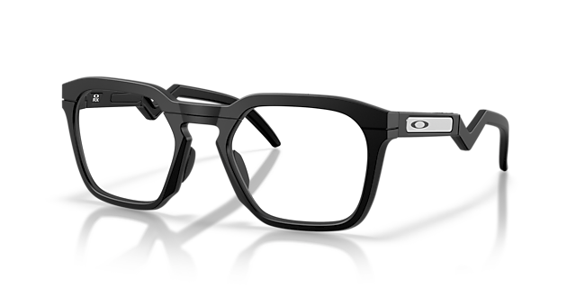 HSTN SQ Schwarz satiniert KunststoffEyeglass Frames von B24, Dreiviertelansicht