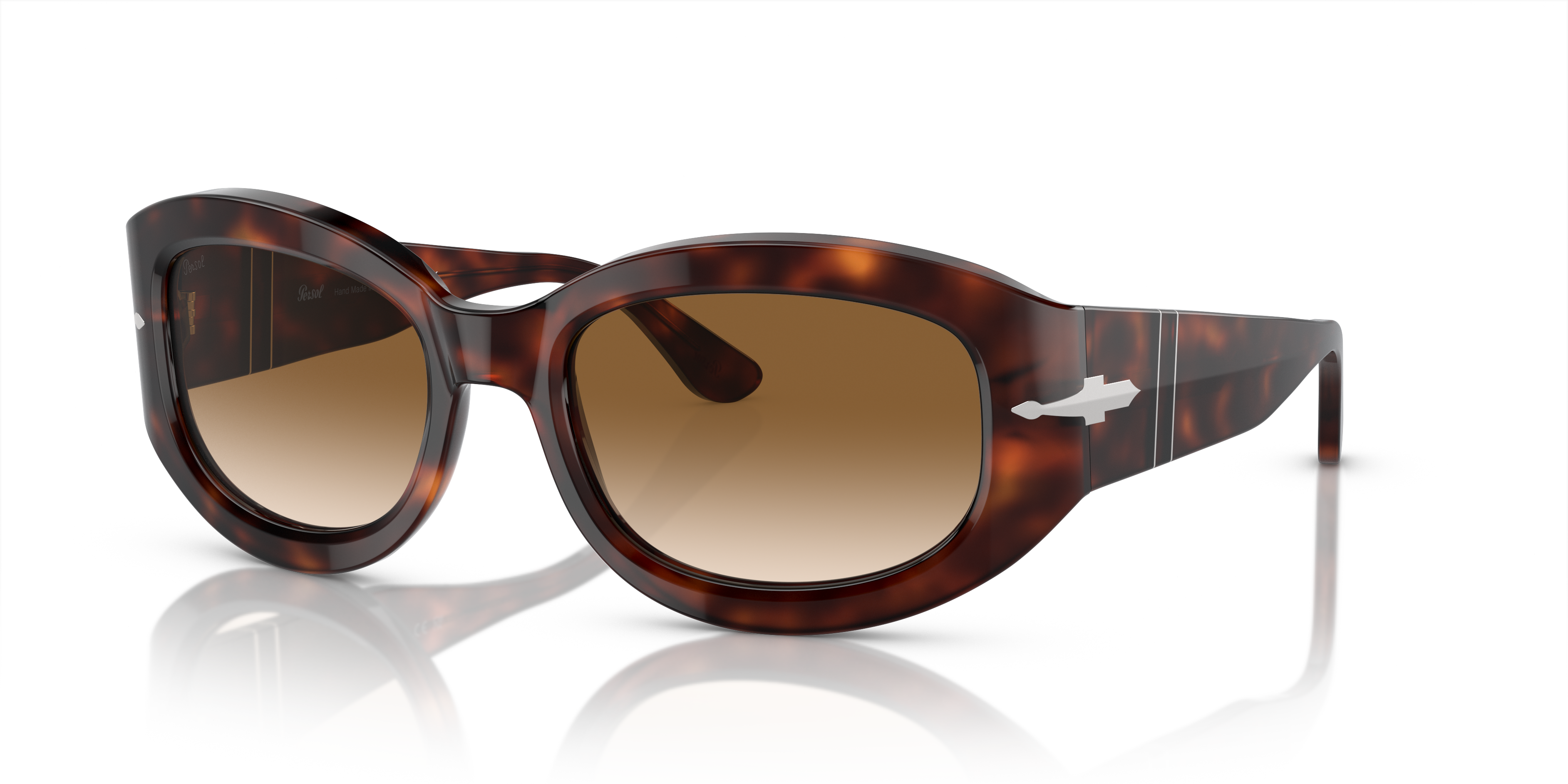 PO3335S Havana AcetatSunglass Frames von B24, Dreiviertelansicht