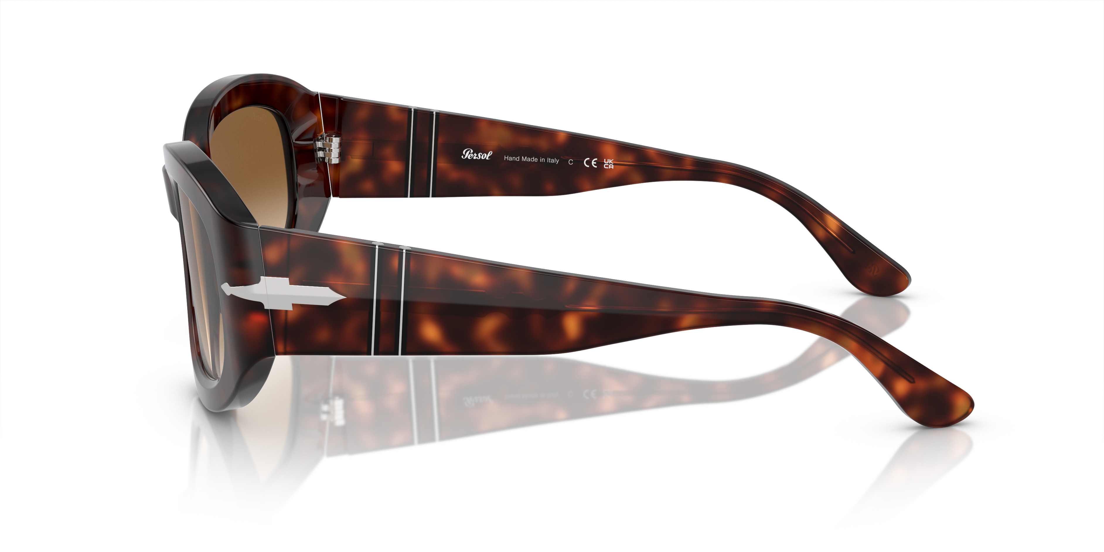 PO3335S Havana AcetatSunglass Frames von B24, Seitenansicht