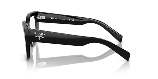 PR A03V Zwart AcetaatEyeglass Frames van B24, Zijaanzicht