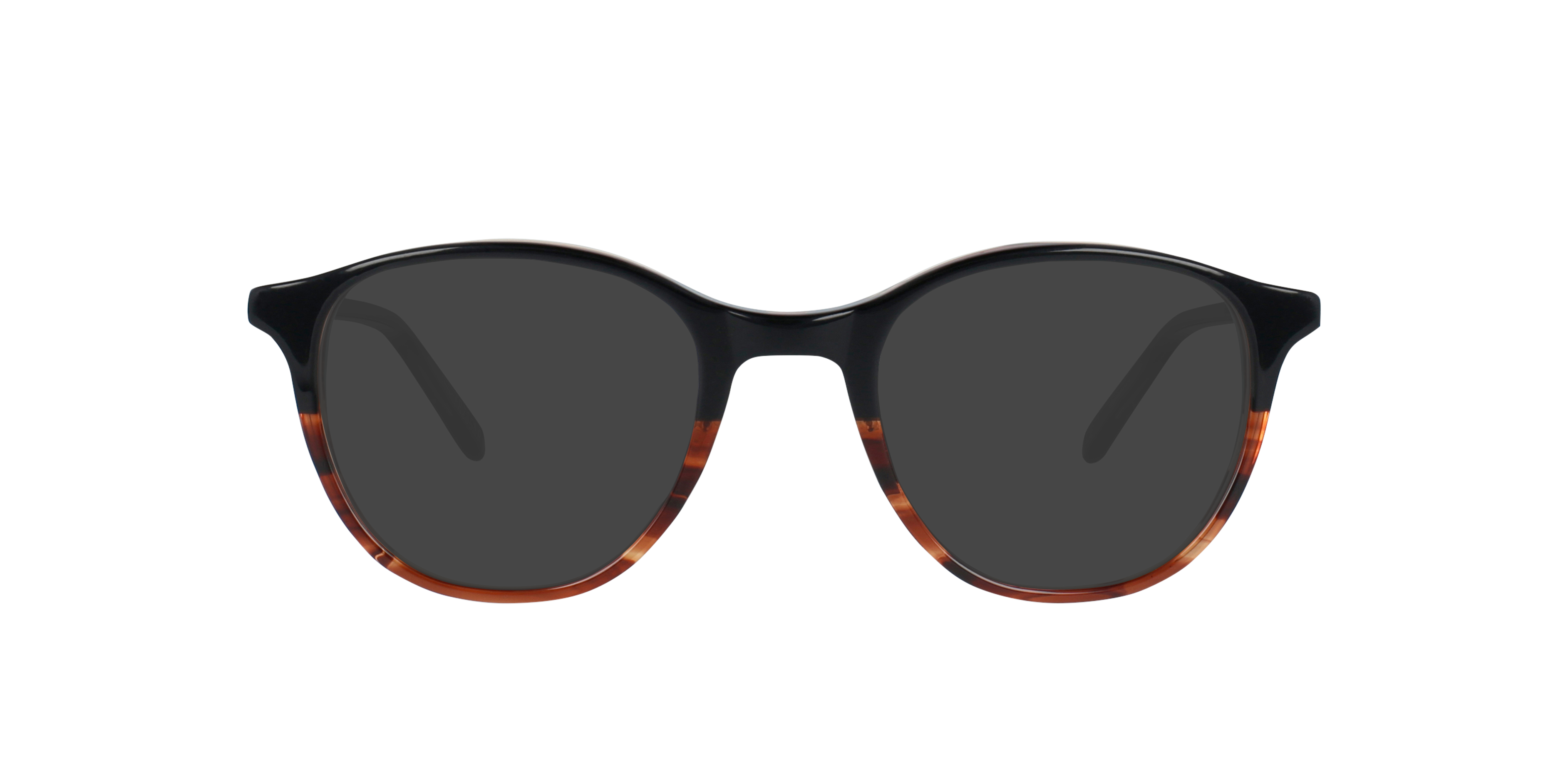 Airin Black Fades Cinnamon AcetaatEyeglass Frames van B24, met getinte lenzen