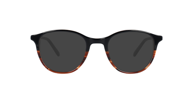 Airin Black Fades Cinnamon AcetaatEyeglass Frames van B24, met getinte lenzen