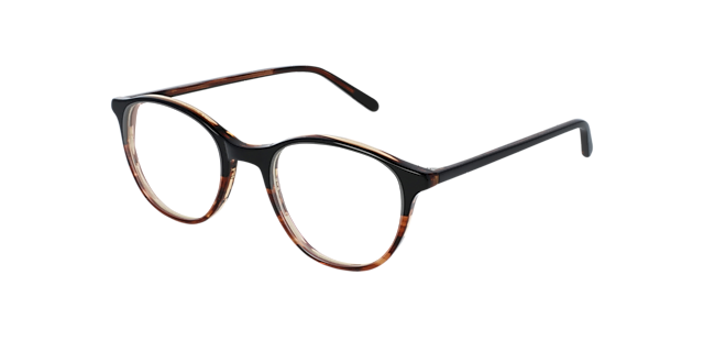 Airin Black Fades Cinnamon AcetaatEyeglass Frames van B24, Hoekweergave