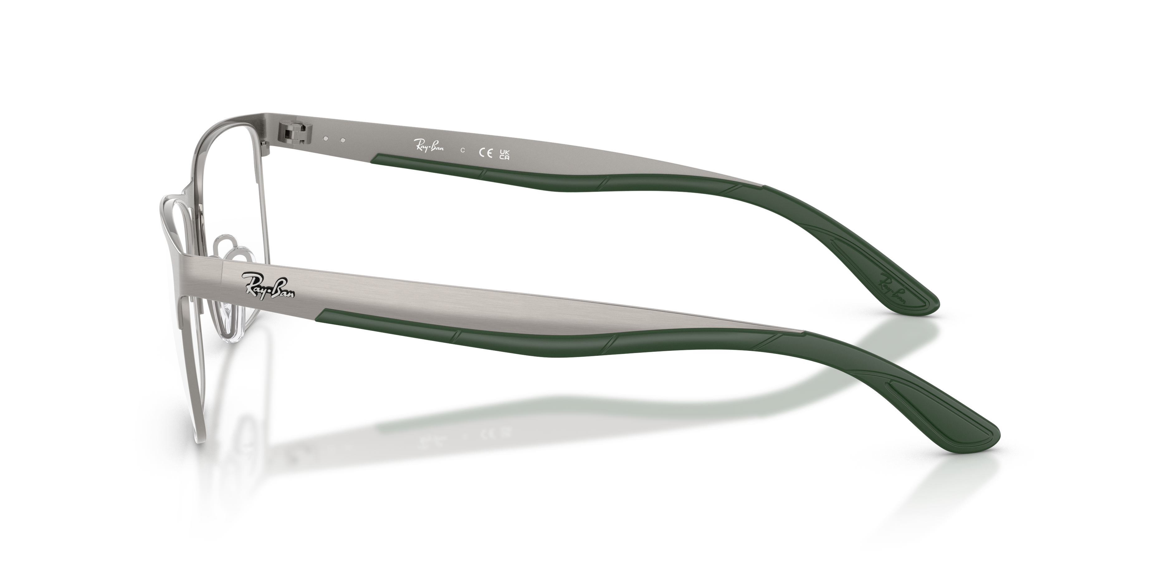 RB7550 Staalgrijs MetaalEyeglass Frames van B24, Zijaanzicht