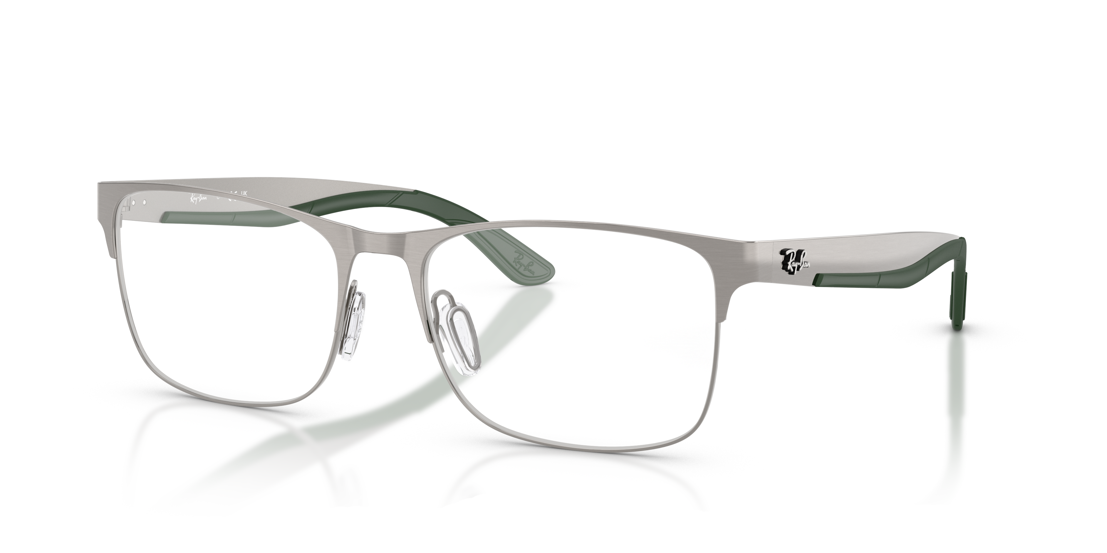 RB7550 Staalgrijs MetaalEyeglass Frames van B24, Hoekweergave