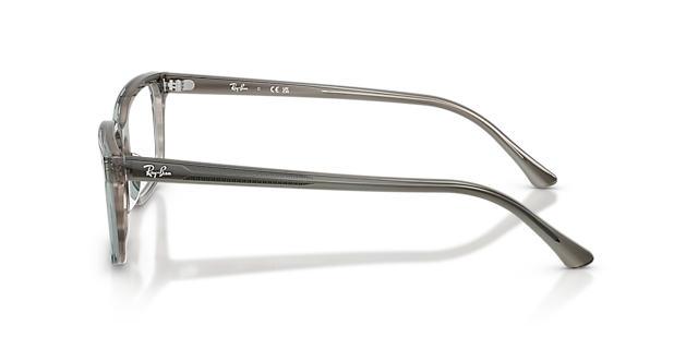 RB5445 Grau gestreift AcetatEyeglass Frames von B24, Seitenansicht