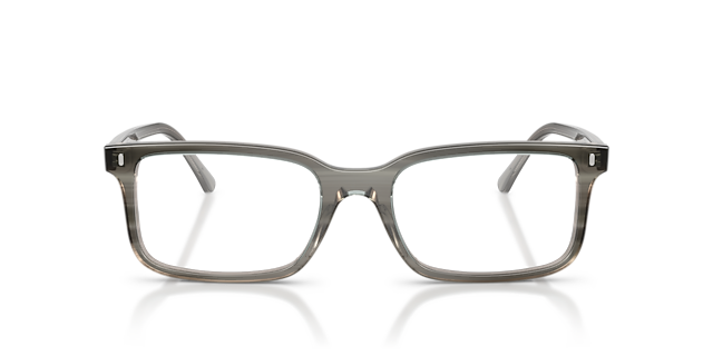 RB5445 Grau gestreift AcetatEyeglass Frames von B24, Vorderansicht
