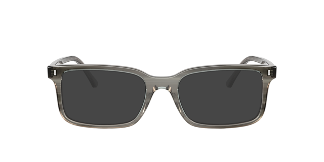 RB5445 Grau gestreift AcetatEyeglass Frames von B24, mit getönten Gläsern