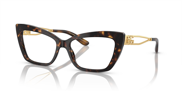 DG3375B Havana AcetaatEyeglass Frames van B24, Hoekweergave