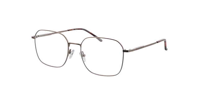 Steve Mat gunmetal  &  Havana MetaalEyeglass Frames van B24, Hoekweergave