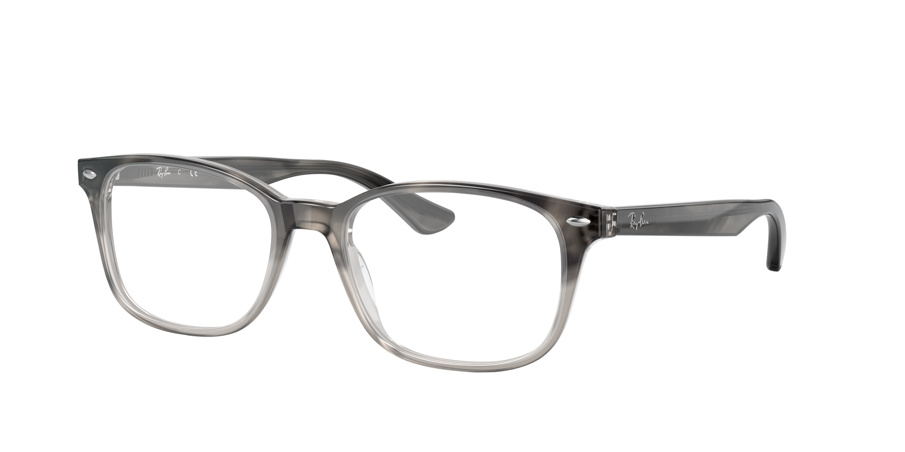 RB5375 Havana Grau AcetatEyeglass Frames von B24, Dreiviertelansicht