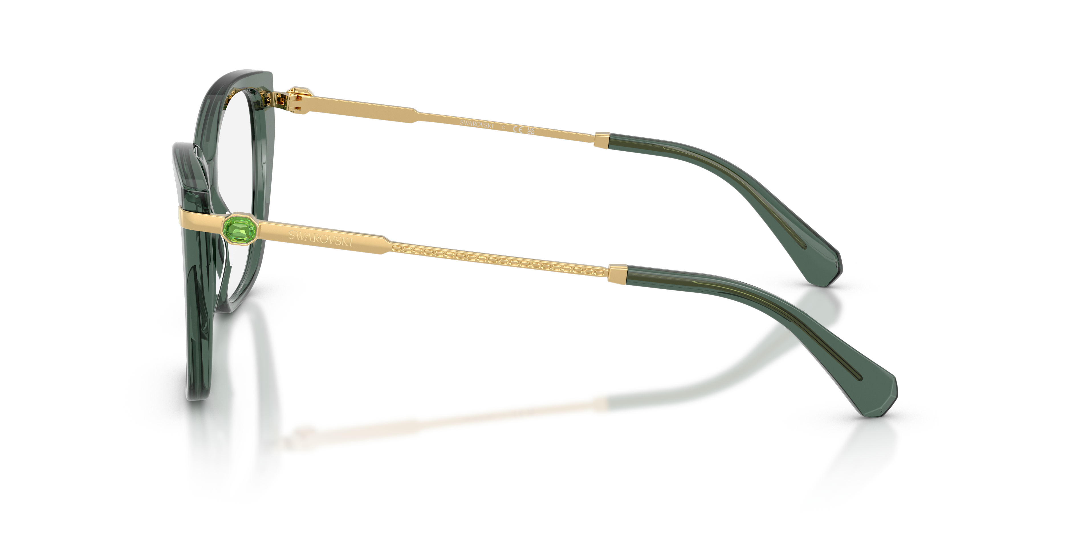 SK2060 Transparent Light Green AcetatEyeglass Frames von B24, Seitenansicht