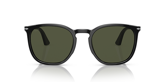PO3316S Zwart AcetaatSunglass Frames van B24, Vooraanzicht