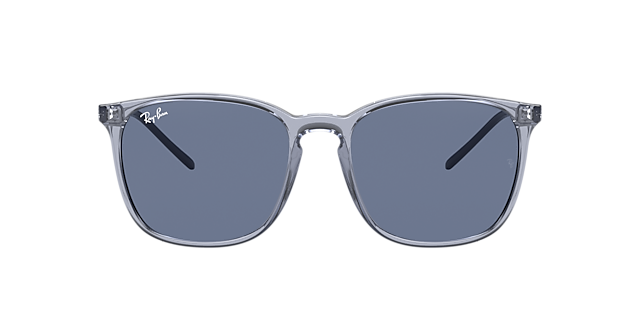 RB4387 Blau transparent KunststoffSunglass Frames von B24, mit getönten Gläsern