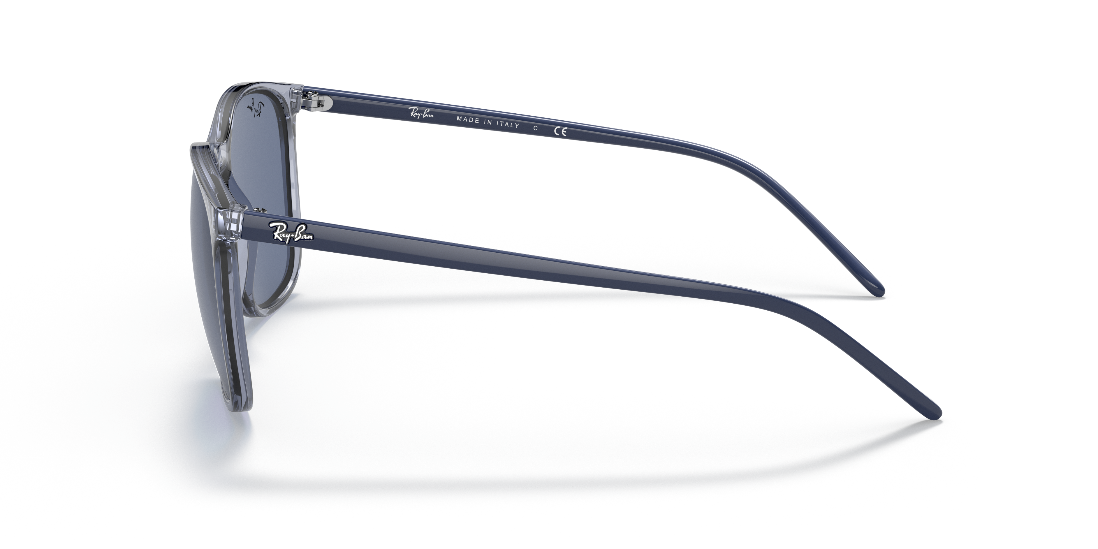 RB4387 Blau transparent KunststoffSunglass Frames von B24, Seitenansicht